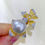 Miniaturbild: Vine Symphony — Golden Bloom South Sea Pearl Ring