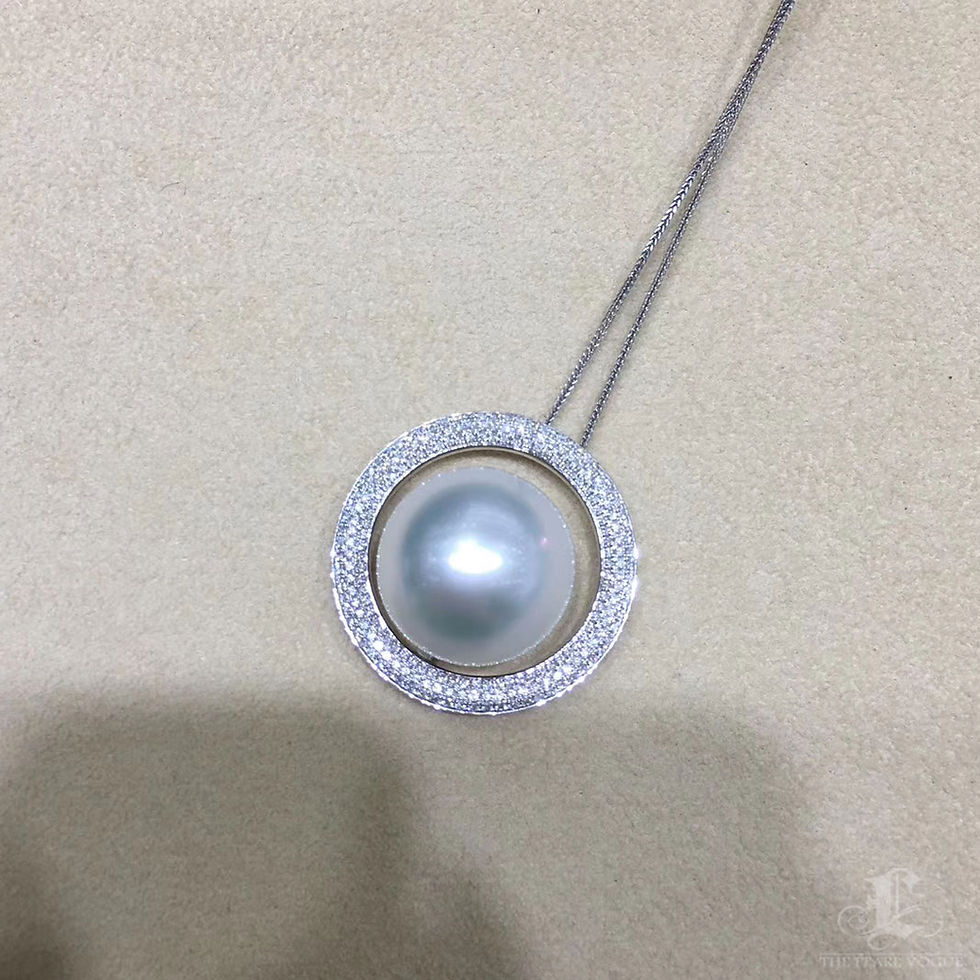 Miniaturbild: Crown Radiance — Circle Diamond South Sea Pearl Pendant