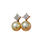 Thumbnail: Sculpted Geometry — Radiant Aurora Golden South Sea Pearl Diamond Earrings
