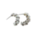 Thumbnail: Lustre Arc — Baby Akoya Pearl & Diamond Spiral Hoop Earrings