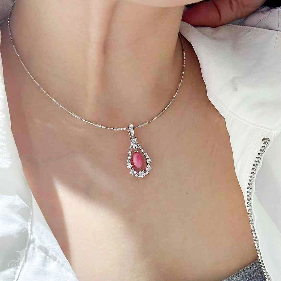 サムネイル： Conchéa — Flame Petal Conch Pearl Diamond Convertible Pendant — 2.06ct