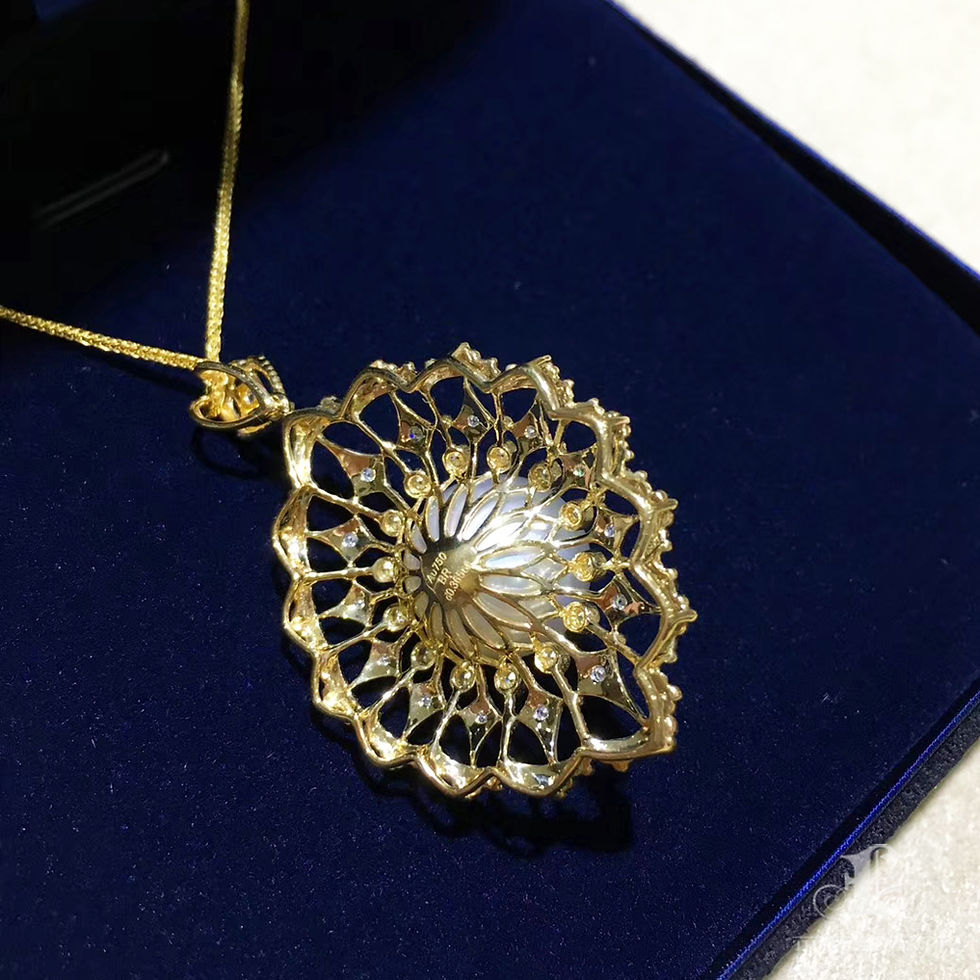Thumbnail: Crown Radiance — Buccellati-Inspired South Sea Pearl Diamond Pendant