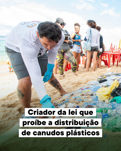 Criador da lei que proíbe a distribuição de canudos plásticos