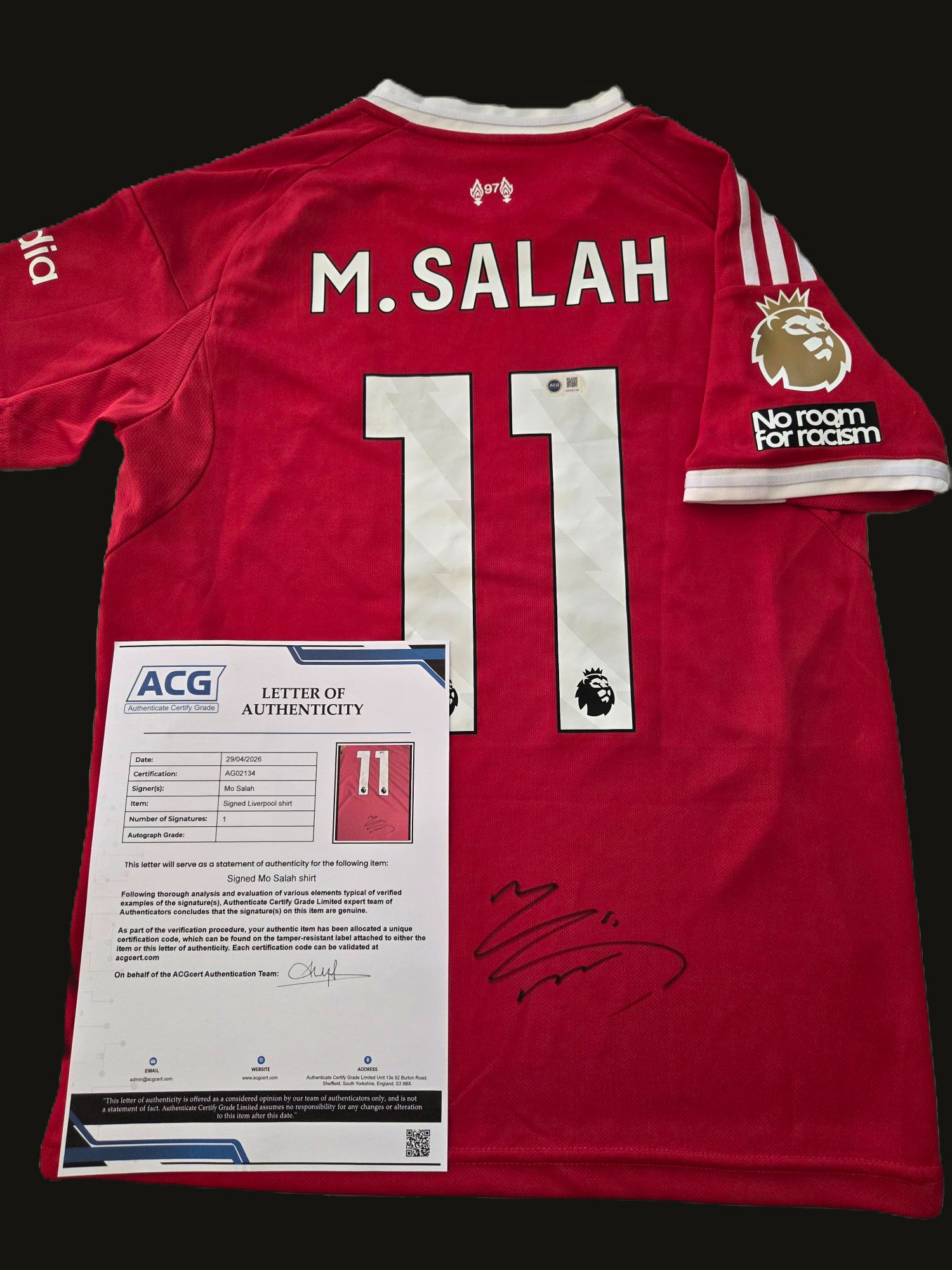 Mohamed Salah Signed Shirt - Liverpool 2025/26 Home Shirt