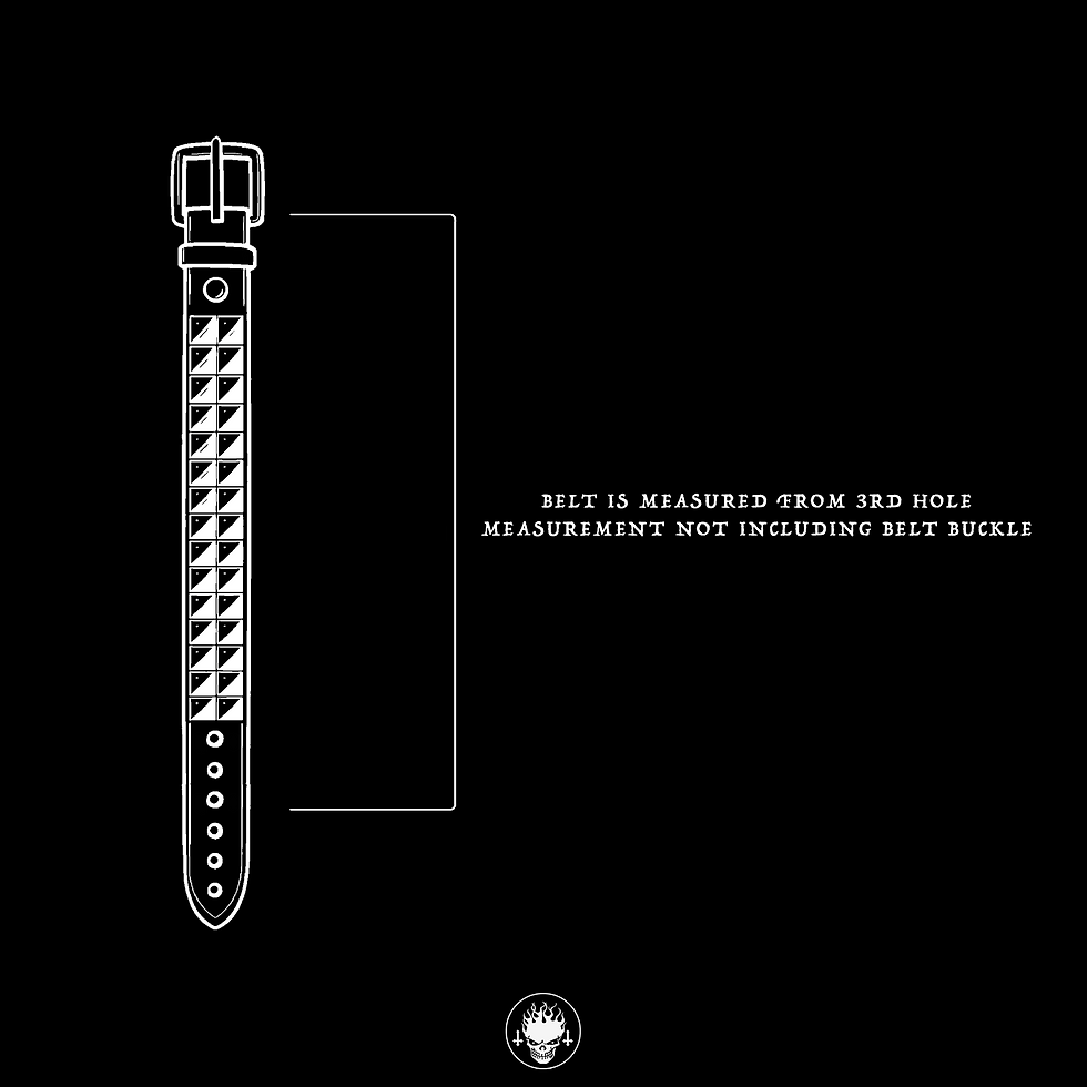 Thumbnail: 3 Row Cone Studded Leather Belt