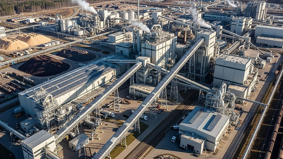 Flexible Solar Panel on top of Conveyor Roof