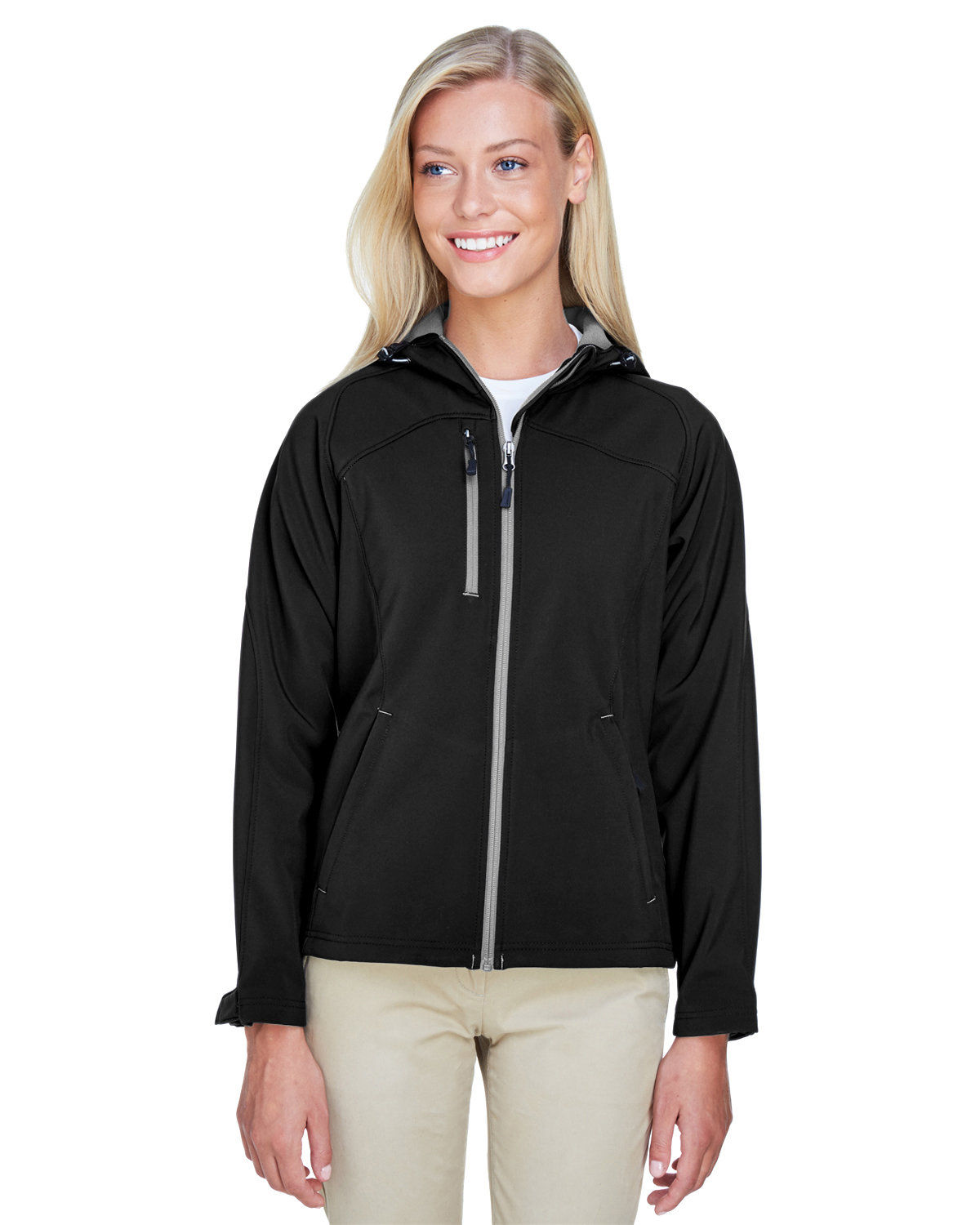 78166-Ladies North End Prospect Two-Layer Fleece Bonded Soft Shell Hooded Jacket