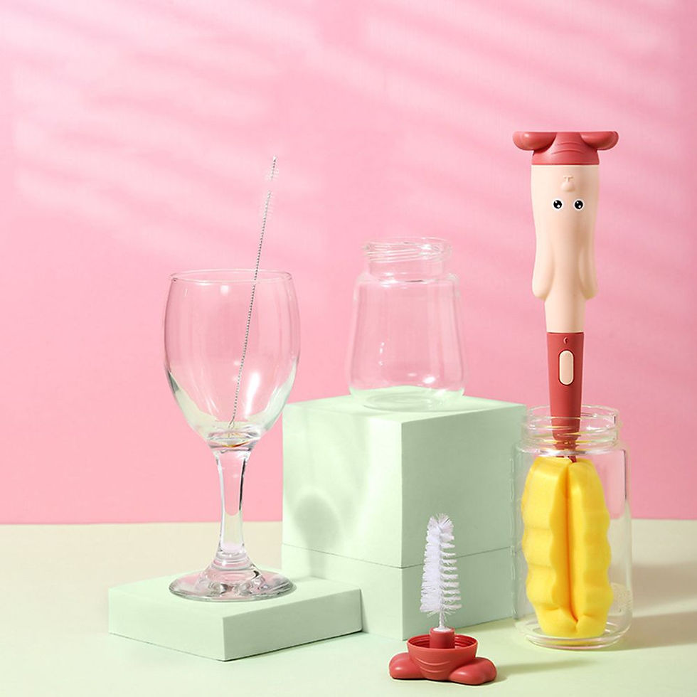 Thumbnail: Bottle Cleaner Handheld 360 Degree Rotation Bottle Cleaning Brush Baby Bottle Br