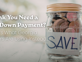 Mason jar with coins inside and a note that says SAVE.