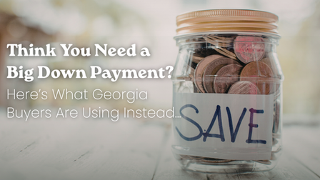 Mason jar with coins inside and a note that says SAVE.