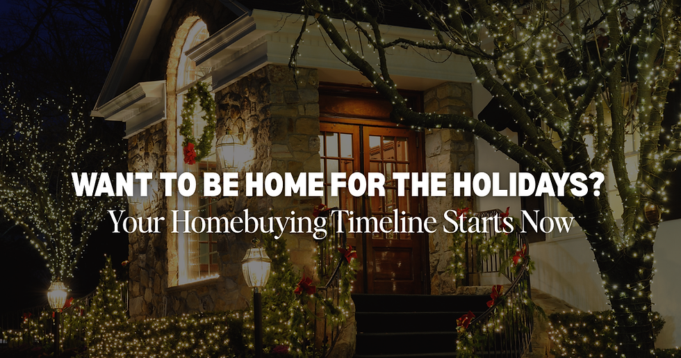 Want to Be Home for the Holidays? Your Homebuying Timeline Starts Now