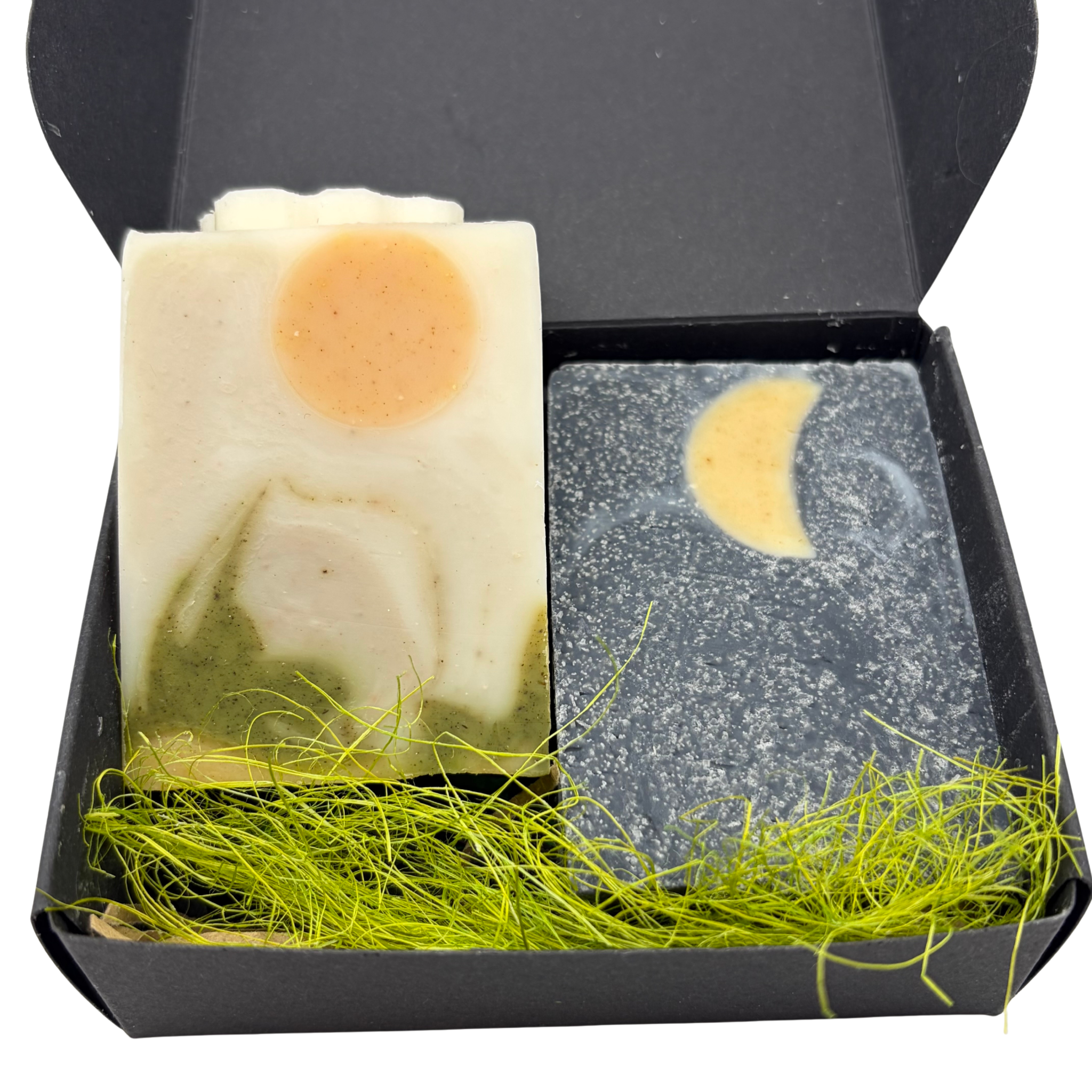 Day and Night set of Handmade Soaps Peppermint Eucalyptus and Lavender Cedarwood