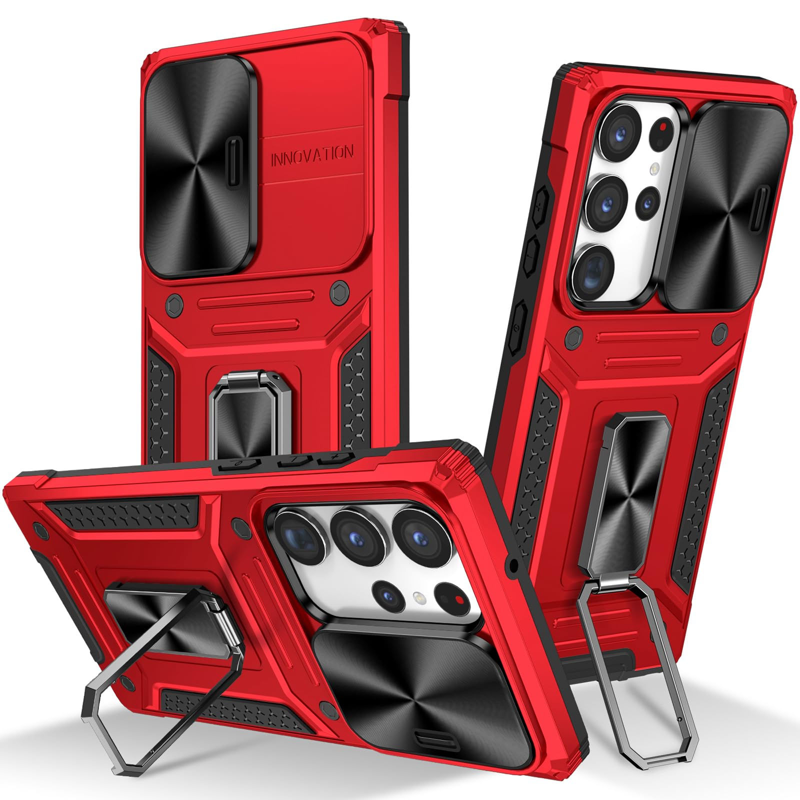 Galaxy S23 Ultra Case for Samsung Galaxy S23 Ultra Case with Kickstand Slide Cam