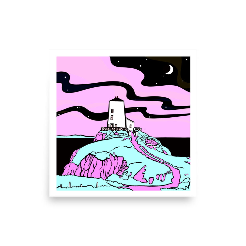 Twr Mawr lighthouse North Wales Poster