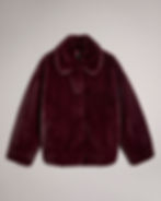 Purple Fake Fur Jacke