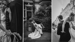 Elegantes Brautpaar feiert urbane Hochzeit in Bonn