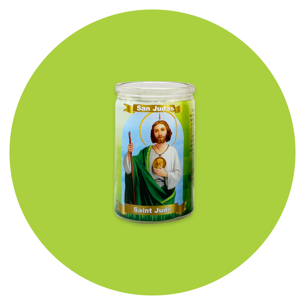 Mini Religiosa San Judas Verde / Mini Religious Saint Jude Green