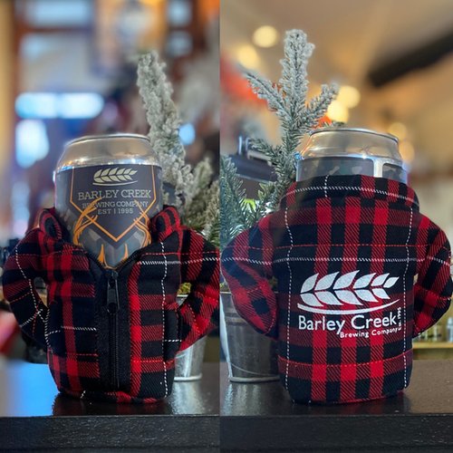 Flannel Shirt Beer Koozie Barley Creek