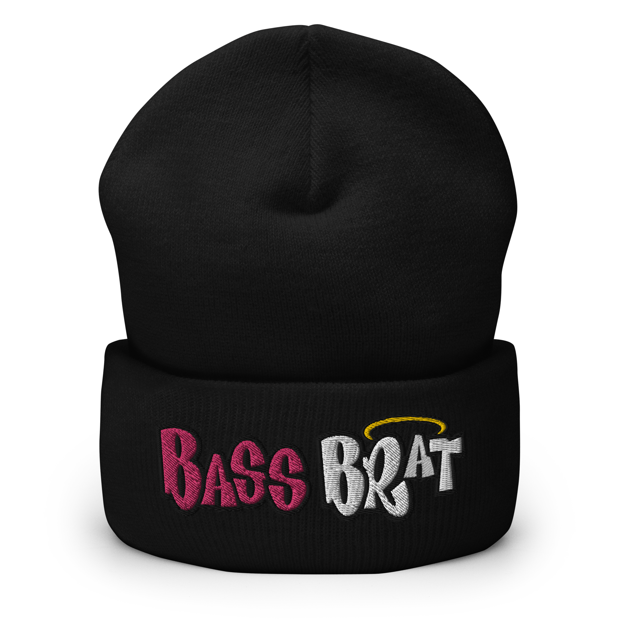 Bass Brat Cuffed Beanie - Black