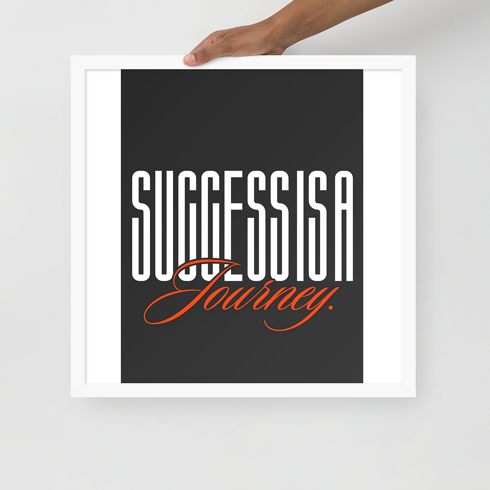 Thumbnail: Success is a Journey - Framed Photo Paper Poster