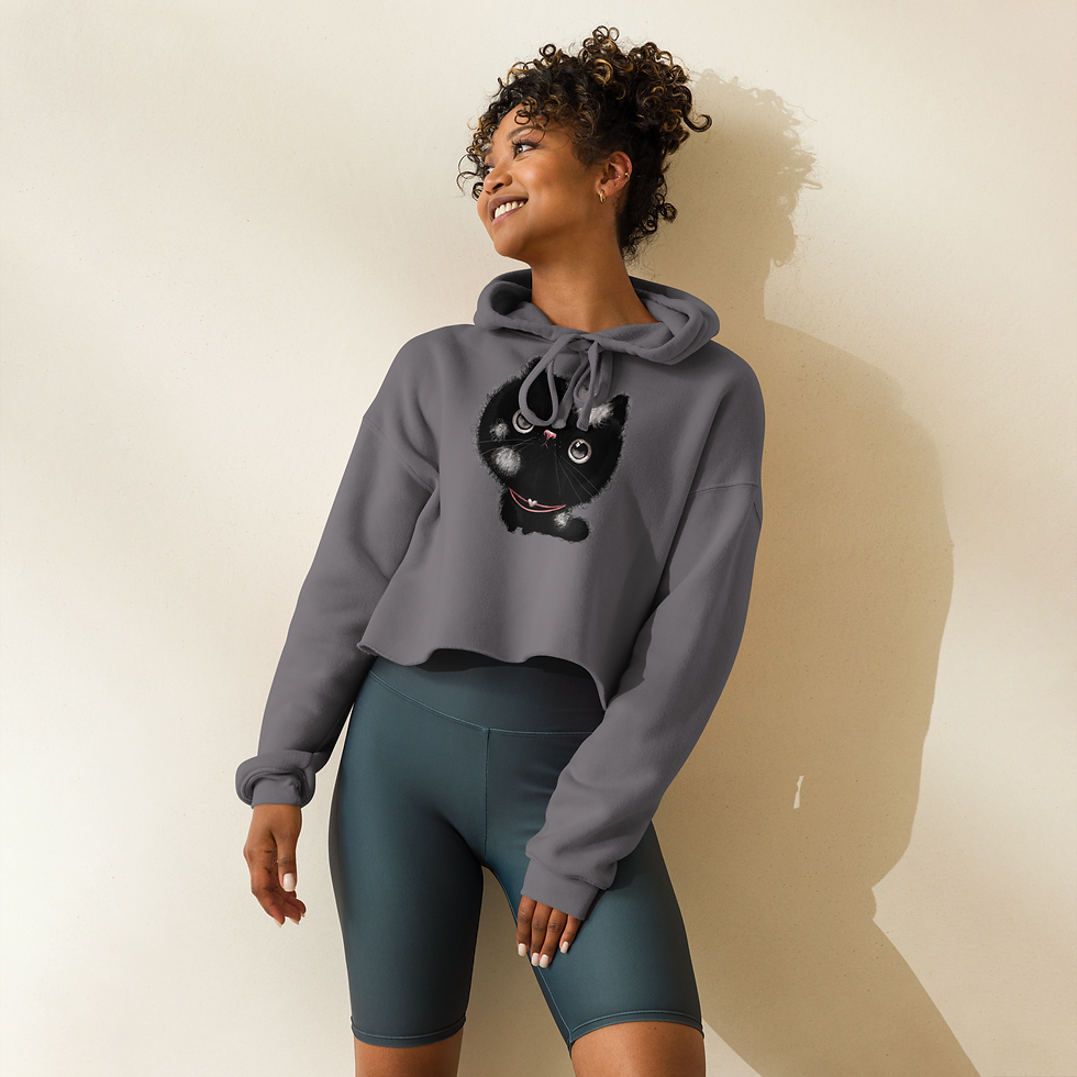 Thumbnail: Kitty Collection Crop Hoodie