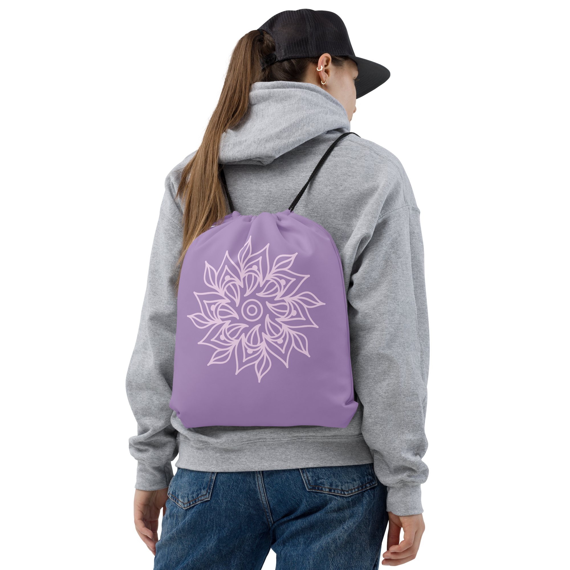 Vibrant Purple Drawstring bag