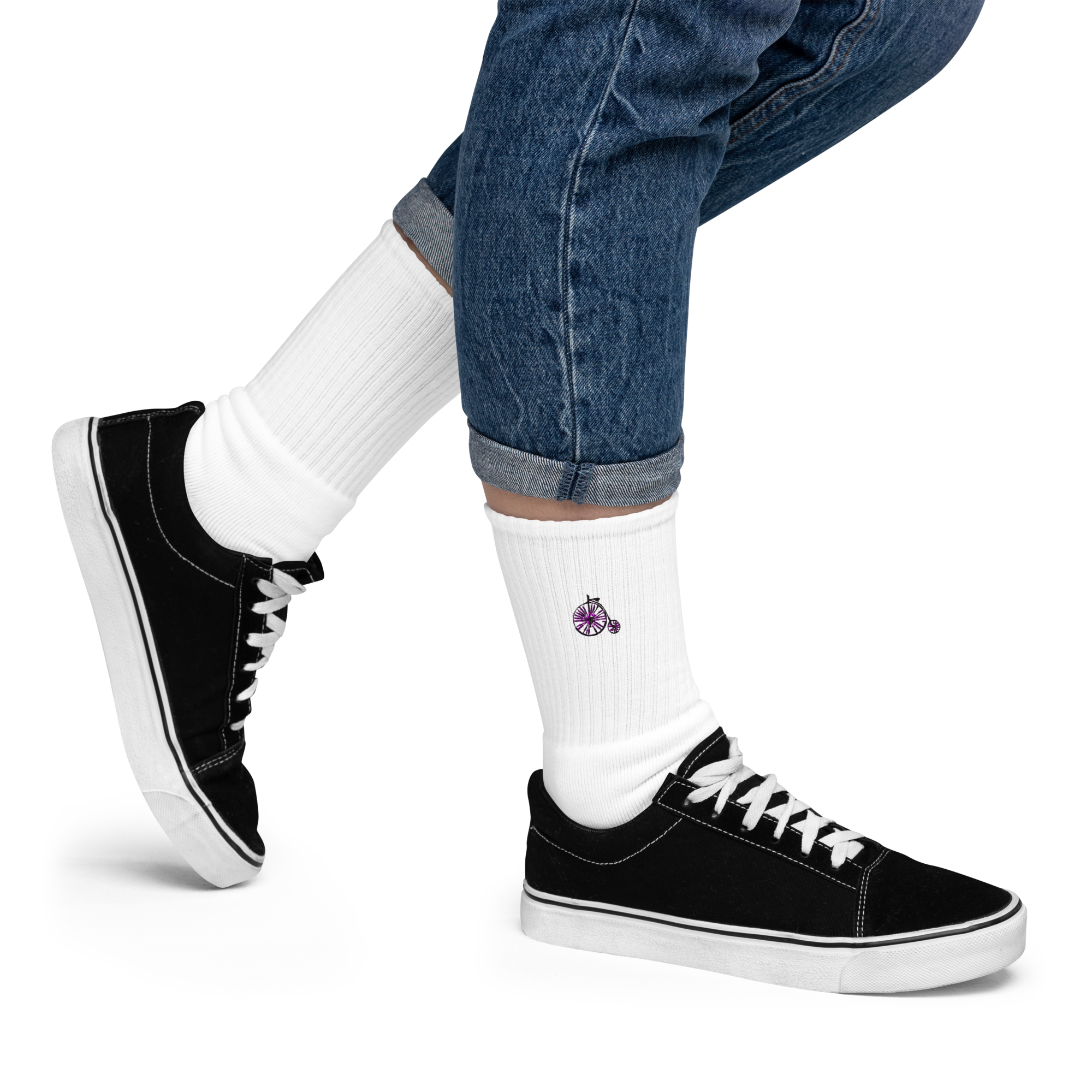 Bicycle Embroidered socks