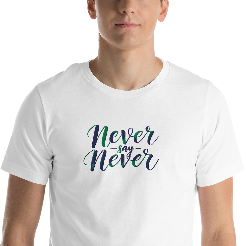 Thumbnail: Never Say Never Embroidered T-Shirt