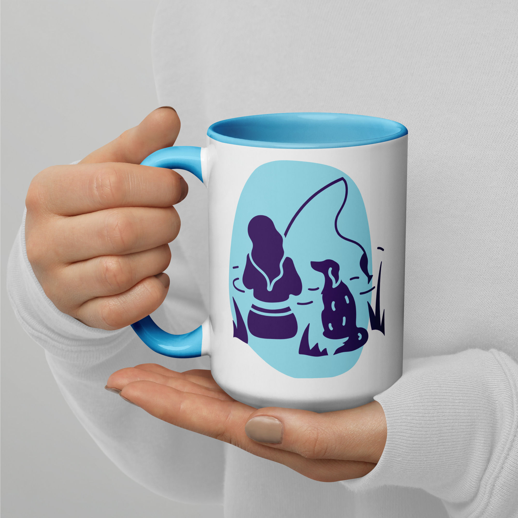 Fishing Friends Mug with Color Inside