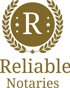 company logo: R. Reliable Notaries