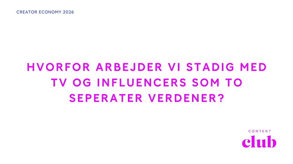 tekst fra creator economy dagen der blev vist fra scenen 