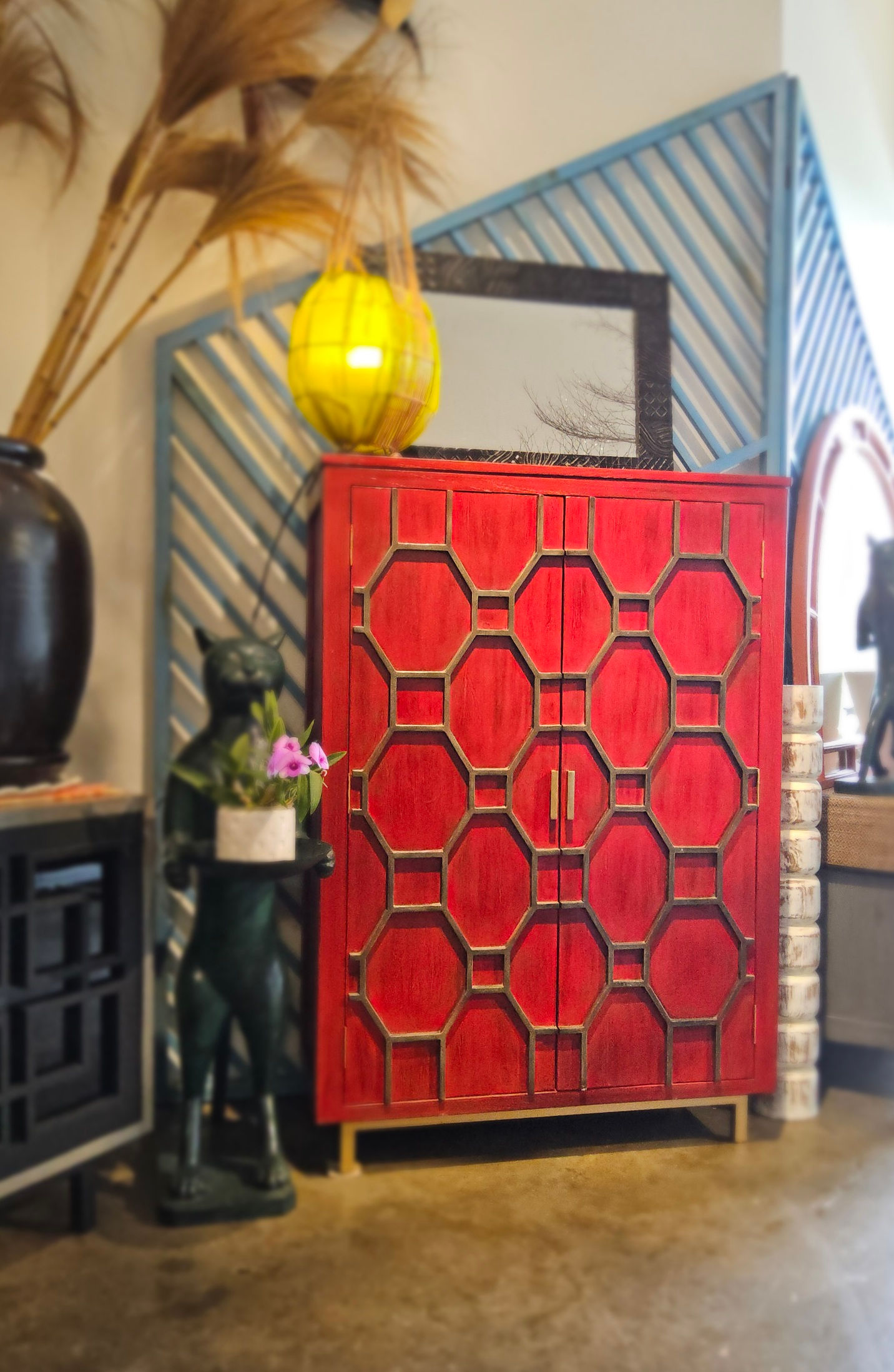 Grid Bar Cabinet