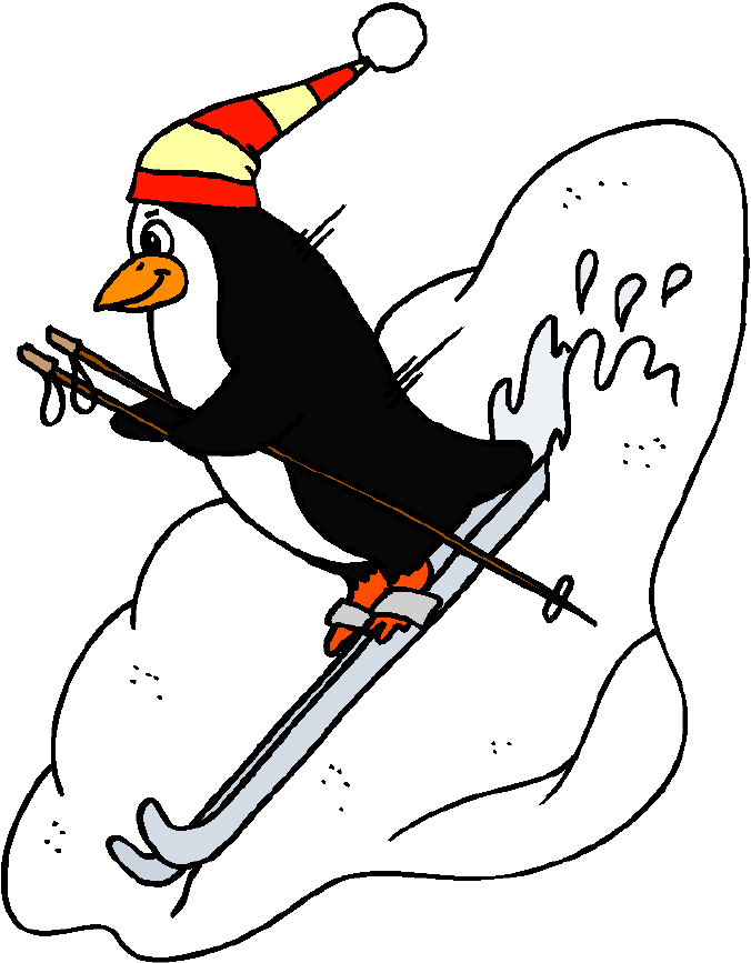 penguin skiing.gif