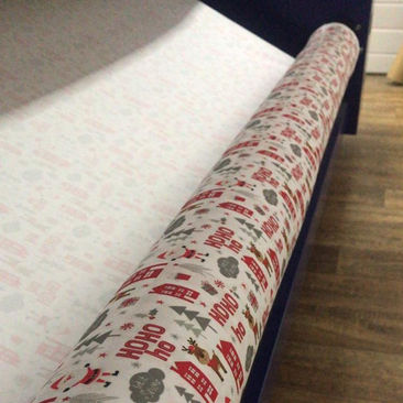 Rollo de tela sublimada con dibujos de Navidad