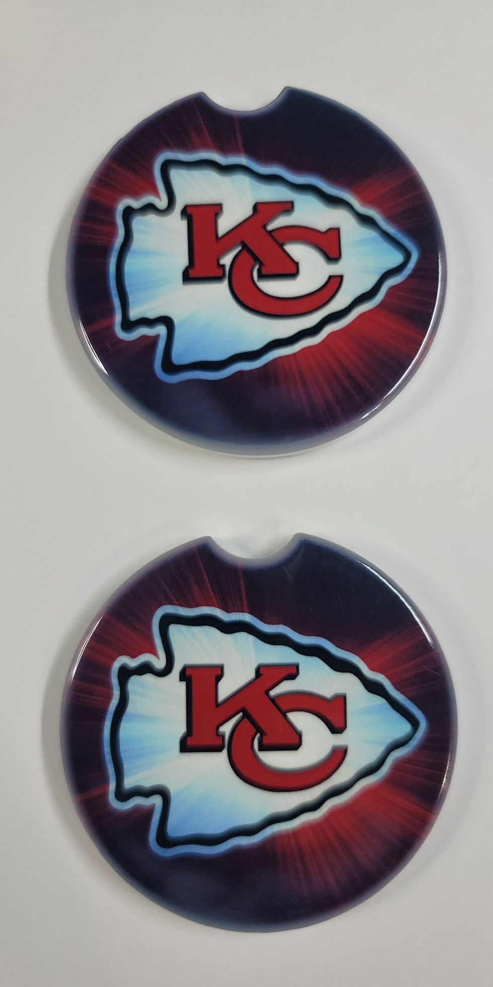 Thumbnail: KC Chiefs logo coasters