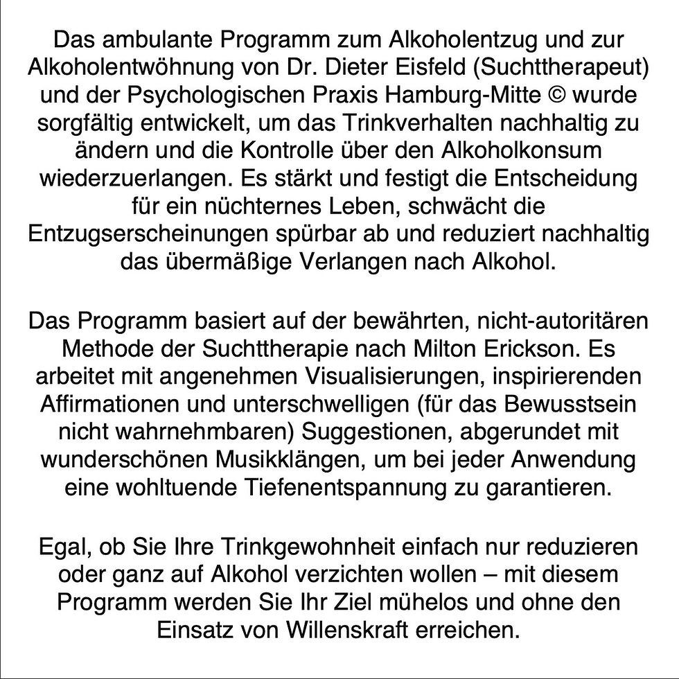 Miniaturbild: Mit dem Trinken aufhören – innere Ruhe, Klarheit und Stabilität durch Hypnose