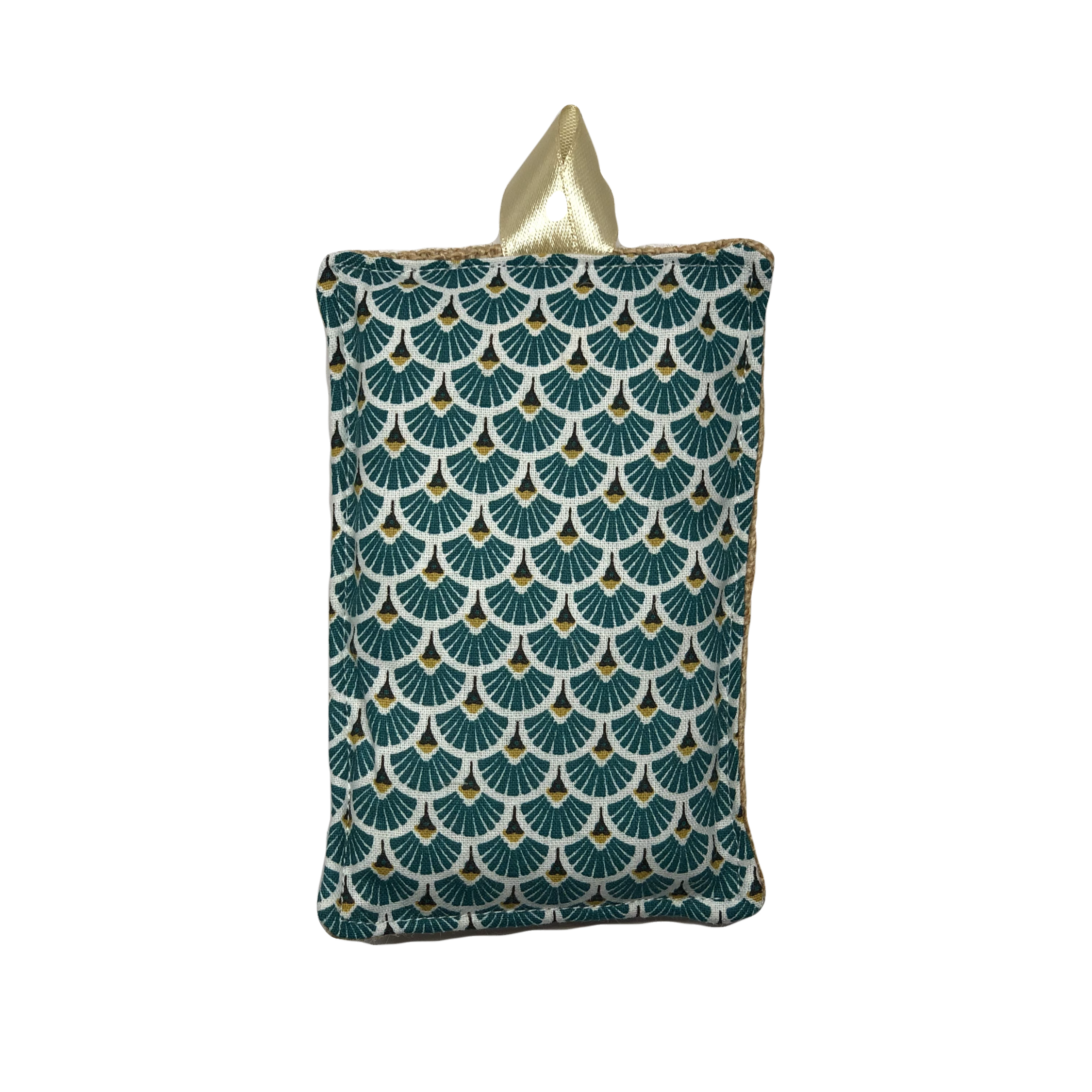 Éponge lavable grattante "Eventail turquoise"