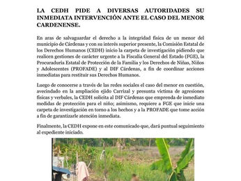 INTERVIENE EFICAZMENTE CEDH EN CASO DE MENOR