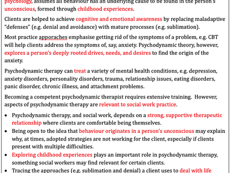Psychodynamic Therapy