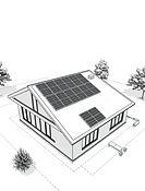 create image of a theory solar pv system design like a drawn design plan of solar roof.jpg