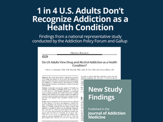 1 in 4 U.S. Adults Don’t Recognize Addiction as a Health Condition