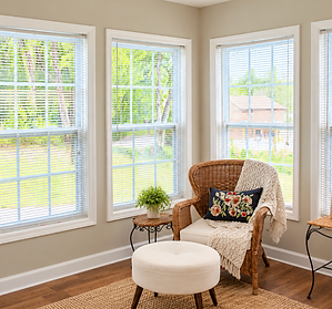 Sunroom in vacation rental cottage in Holston Hills, in Knoxville with a chair