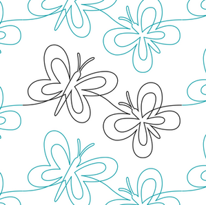 Butterfly pantograph for edge to edge longarm quilting