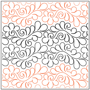 Fishtail Palm pantograph for edge to edge longarm quilting