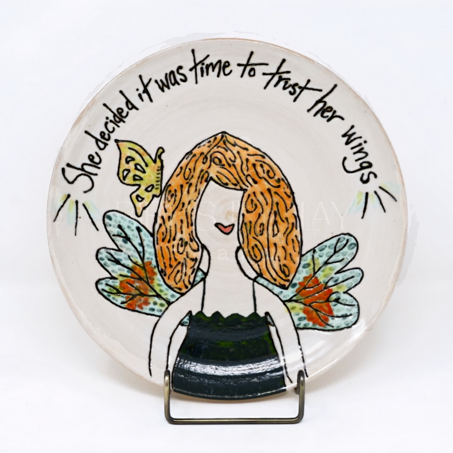 Keepsake fairy ceramic plates hand painted