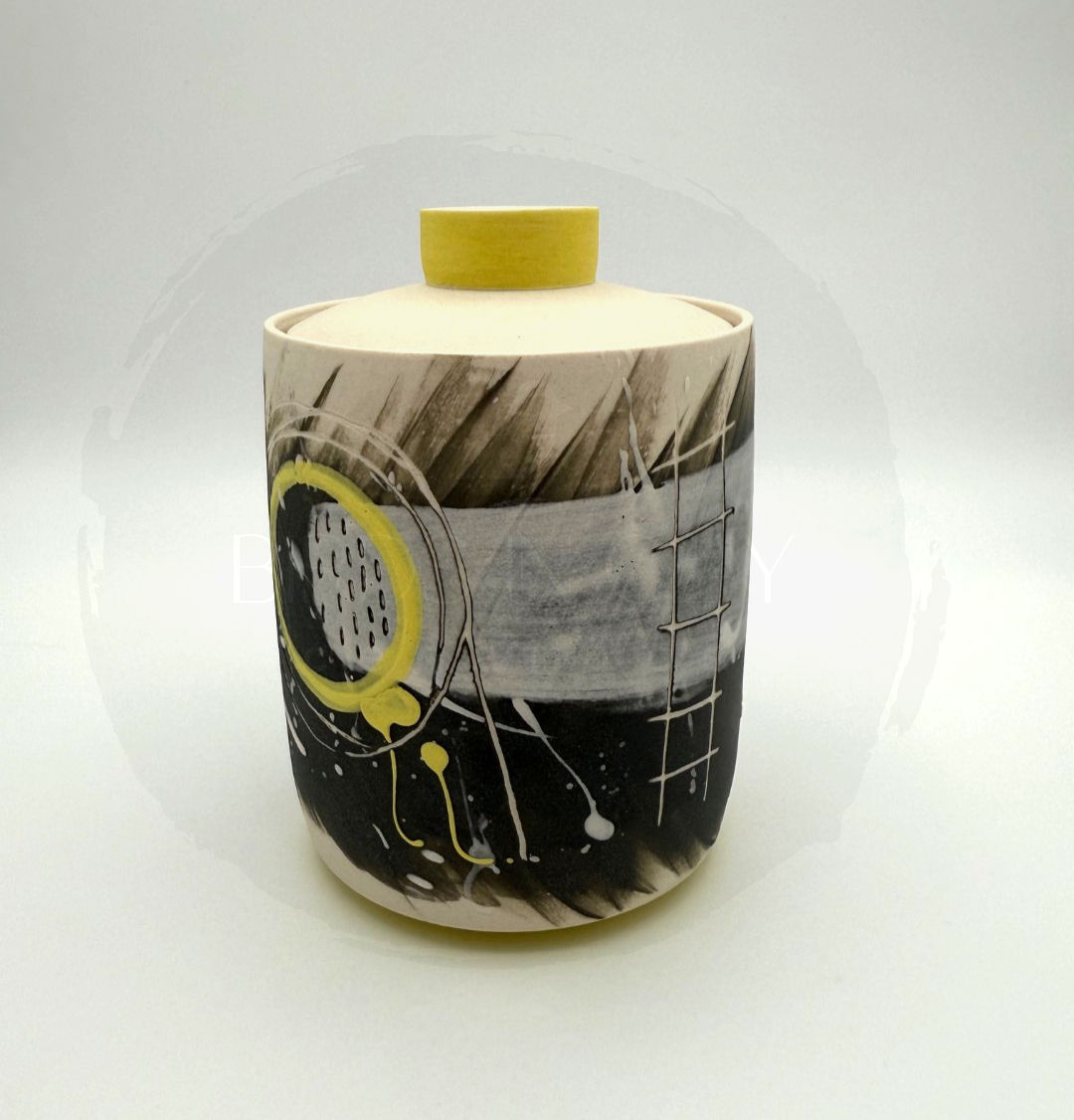 Yellow Porcelain Jar