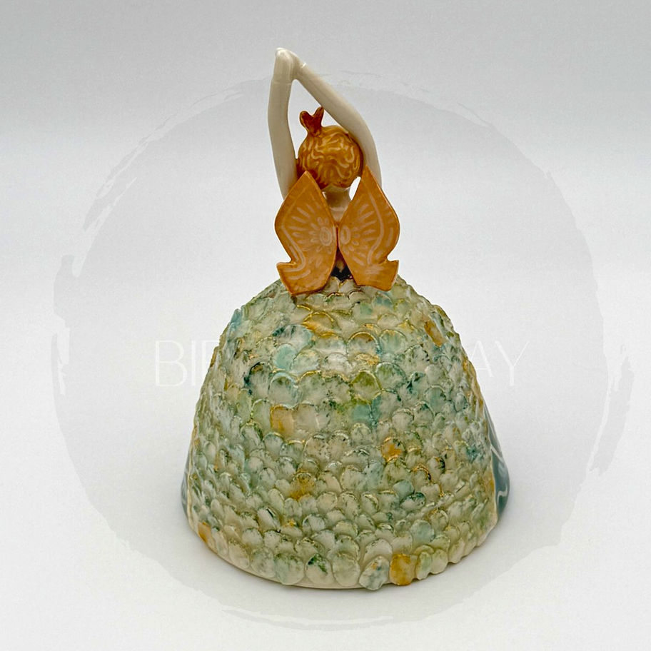 Hand made porcelain fairy back view