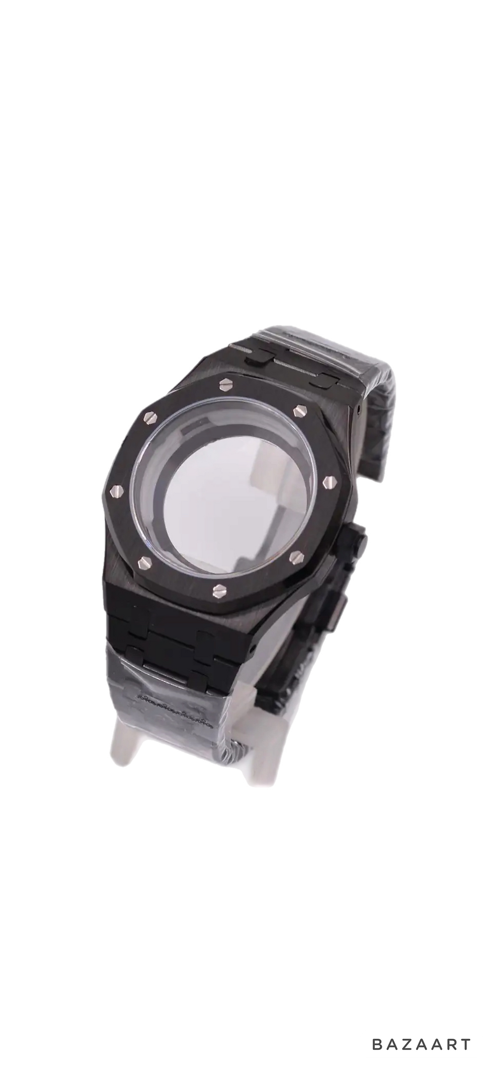 Miniature : Bracelet et boitier style Royal Oak avec fond en verre