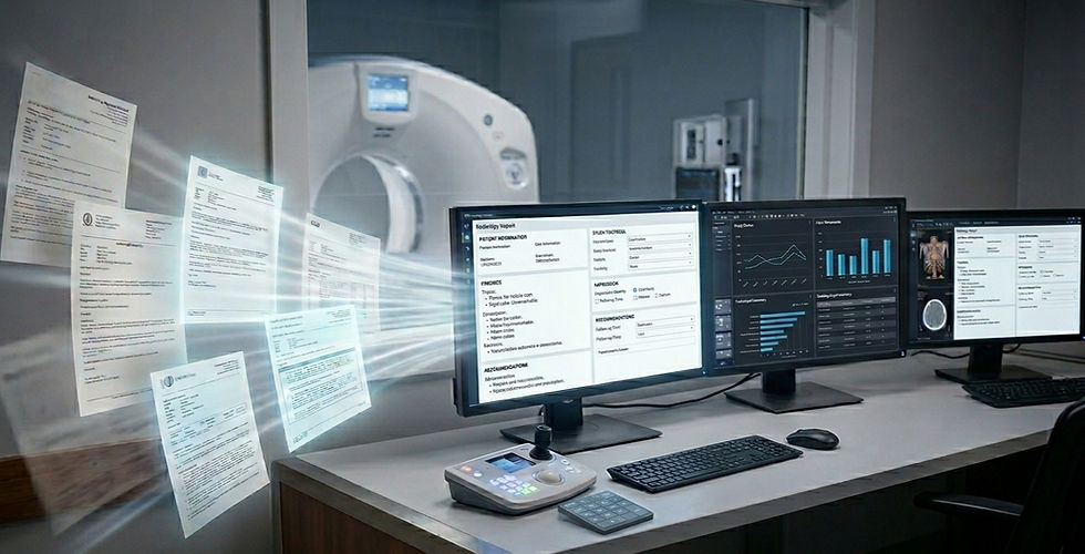 Transforming disparate radiology reports into a standardised format - Image generated by Gemini