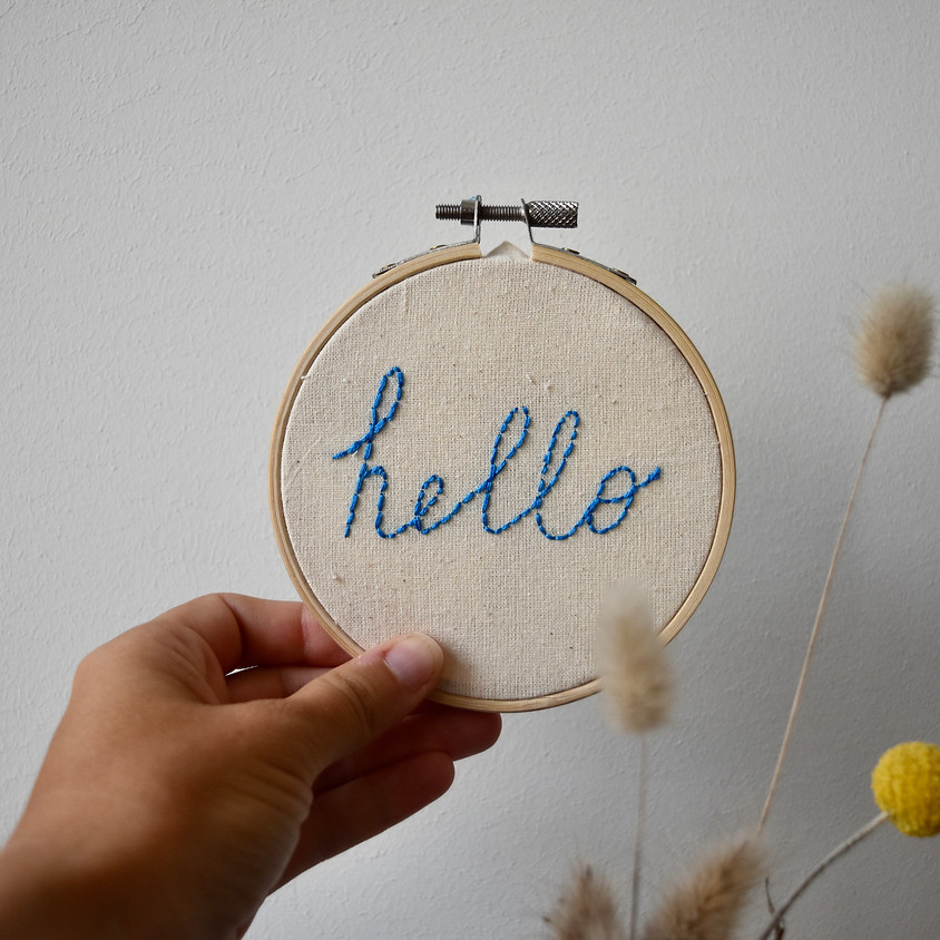 Broderie "Autour du mot" (débutant) - COMPLET